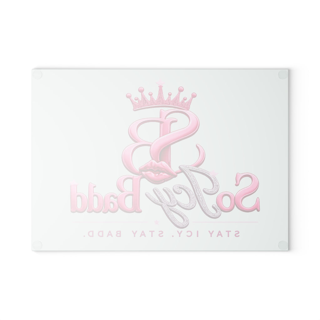 SoIcyBadd Luxury Glass Cutting Board – Stay Icy Stay Badd Kitchen Decor