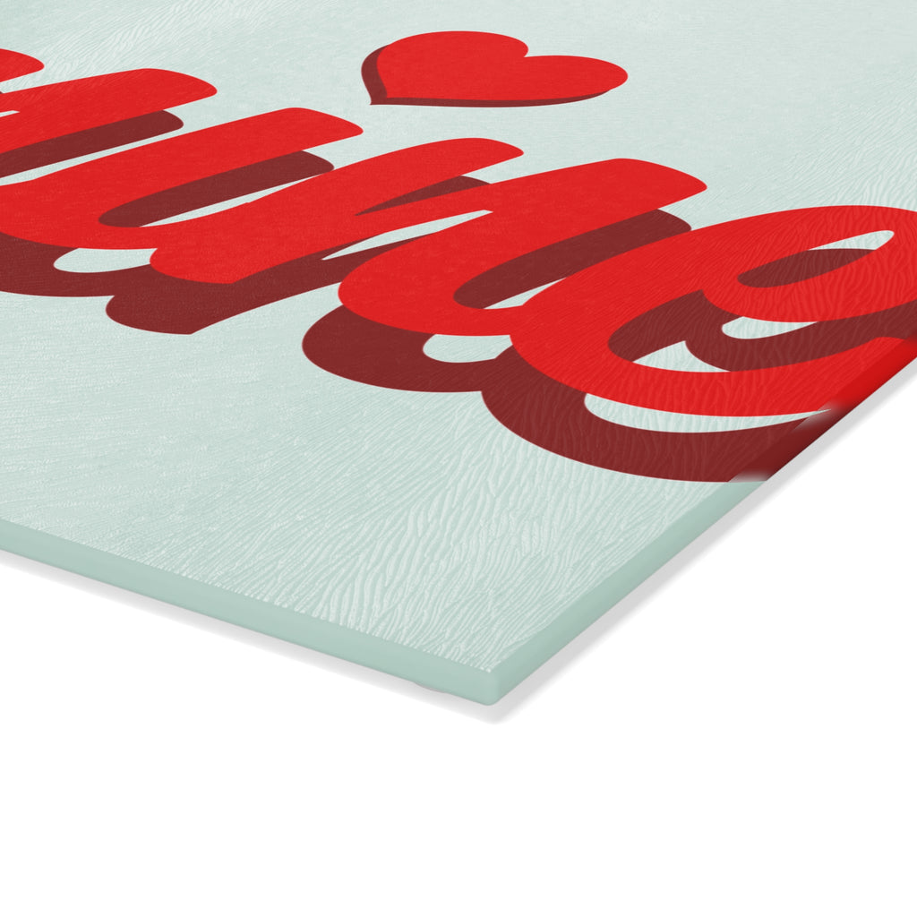 Be Mine Glass Cutting Board