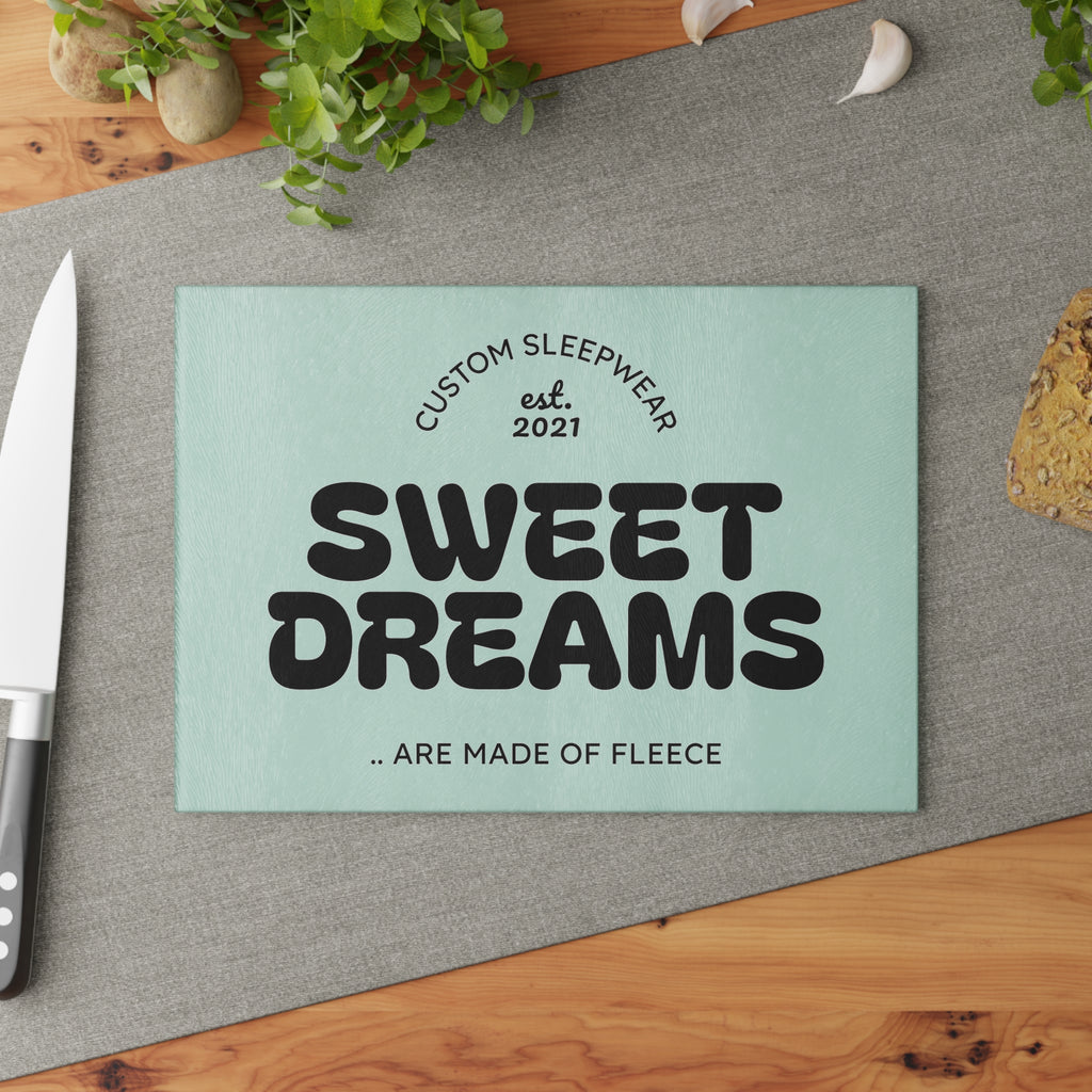 Sweet Dreams Glass Cutting Board