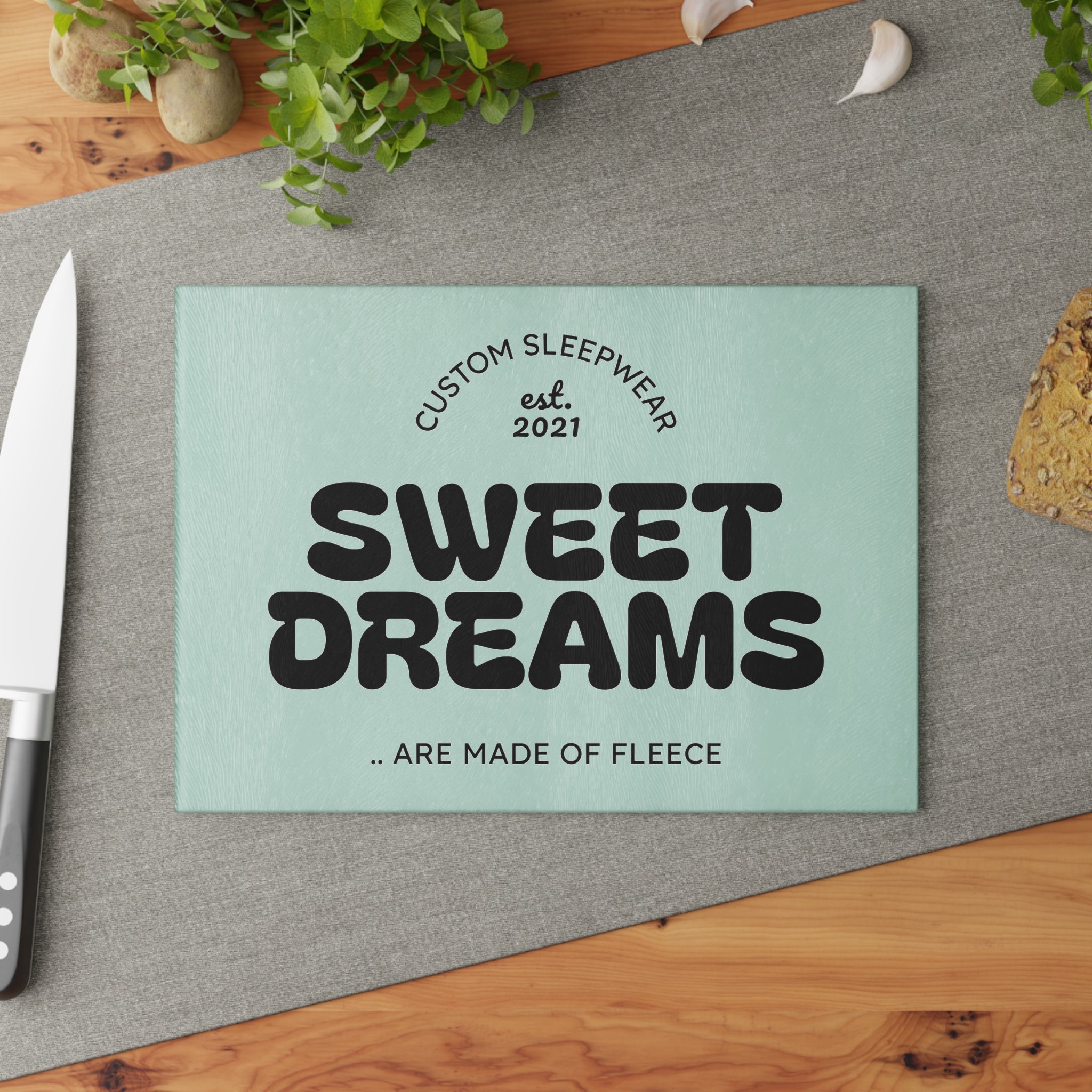 Sweet Dreams Glass Cutting Board