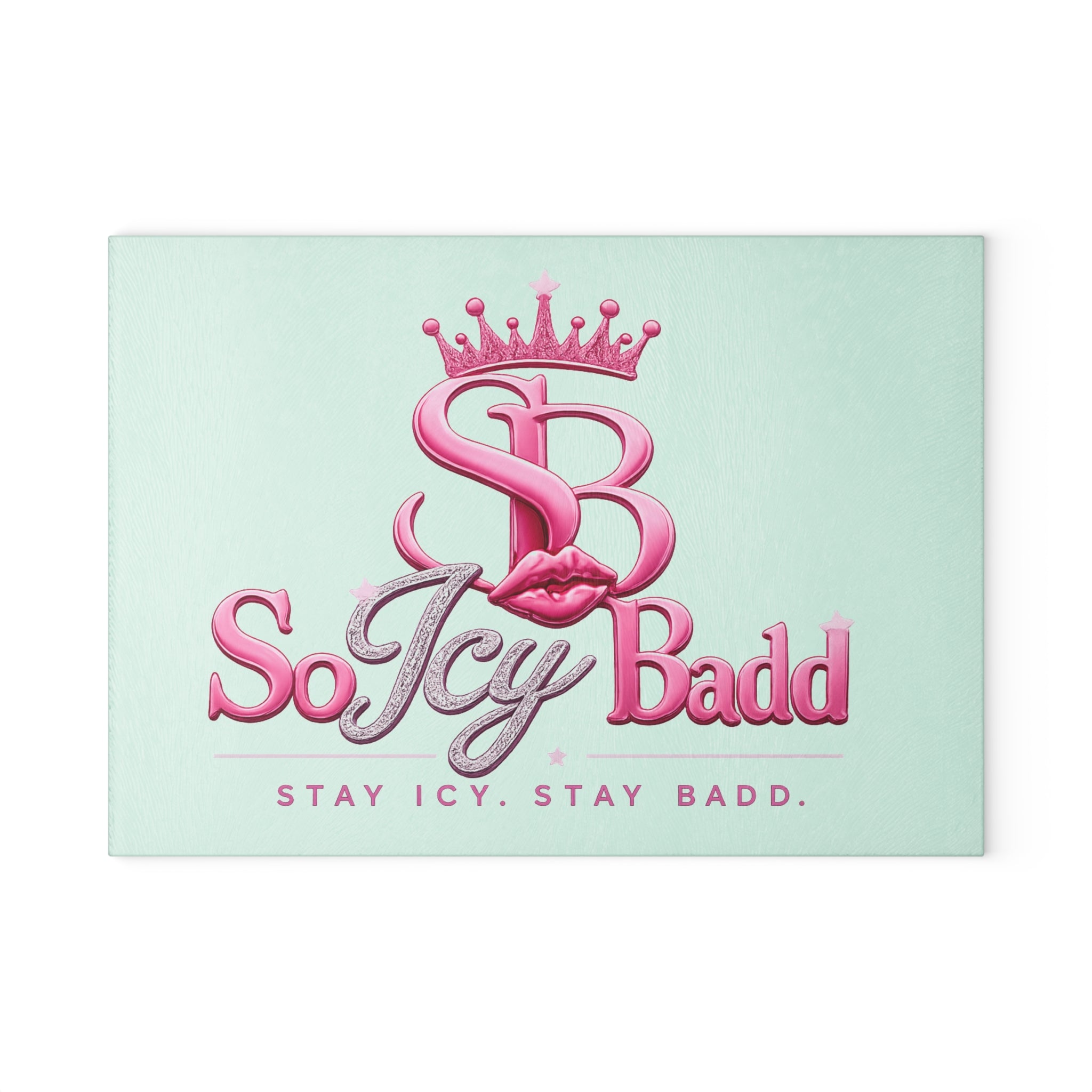 SoIcyBadd Luxury Glass Cutting Board – Stay Icy Stay Badd Kitchen Decor