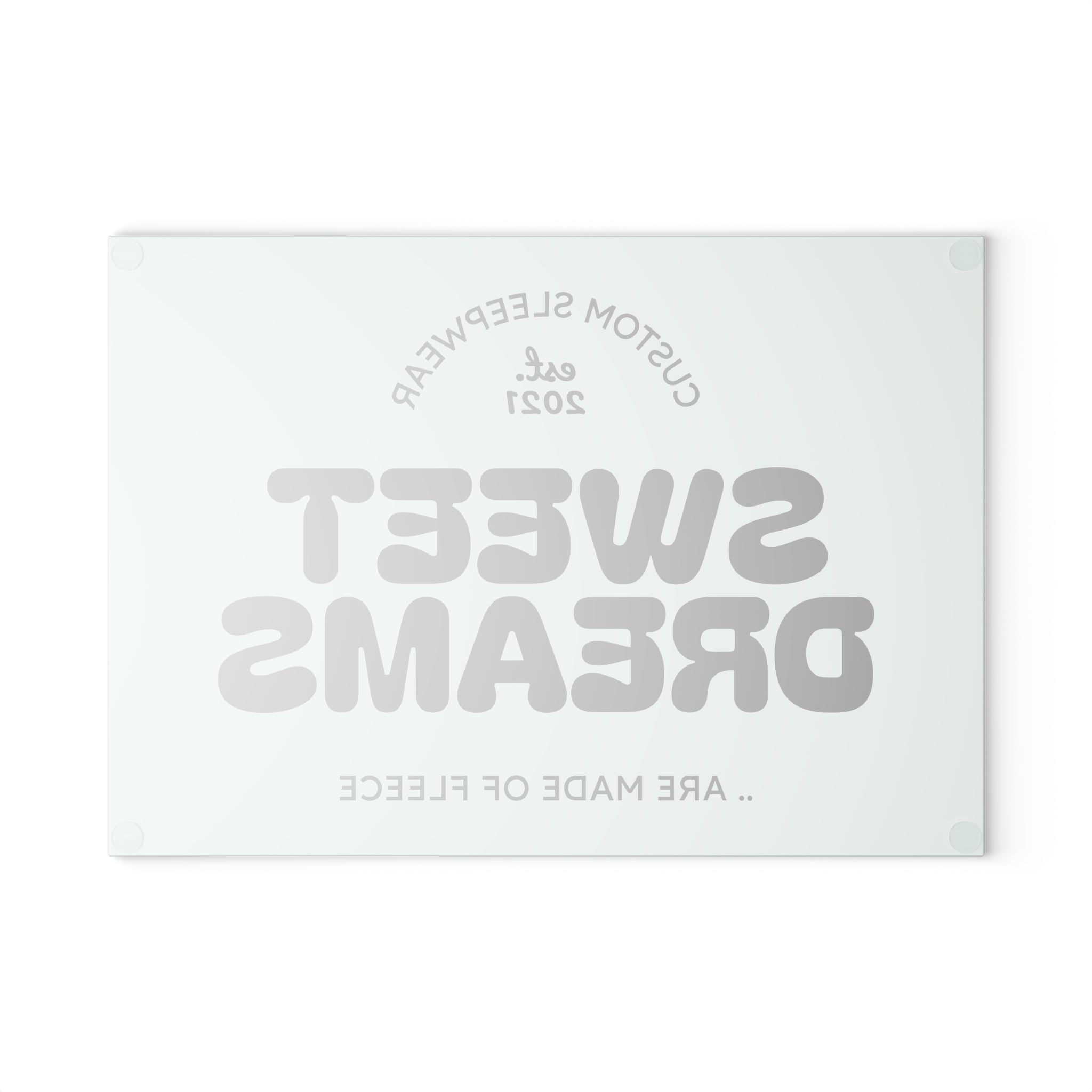 Sweet Dreams Glass Cutting Board