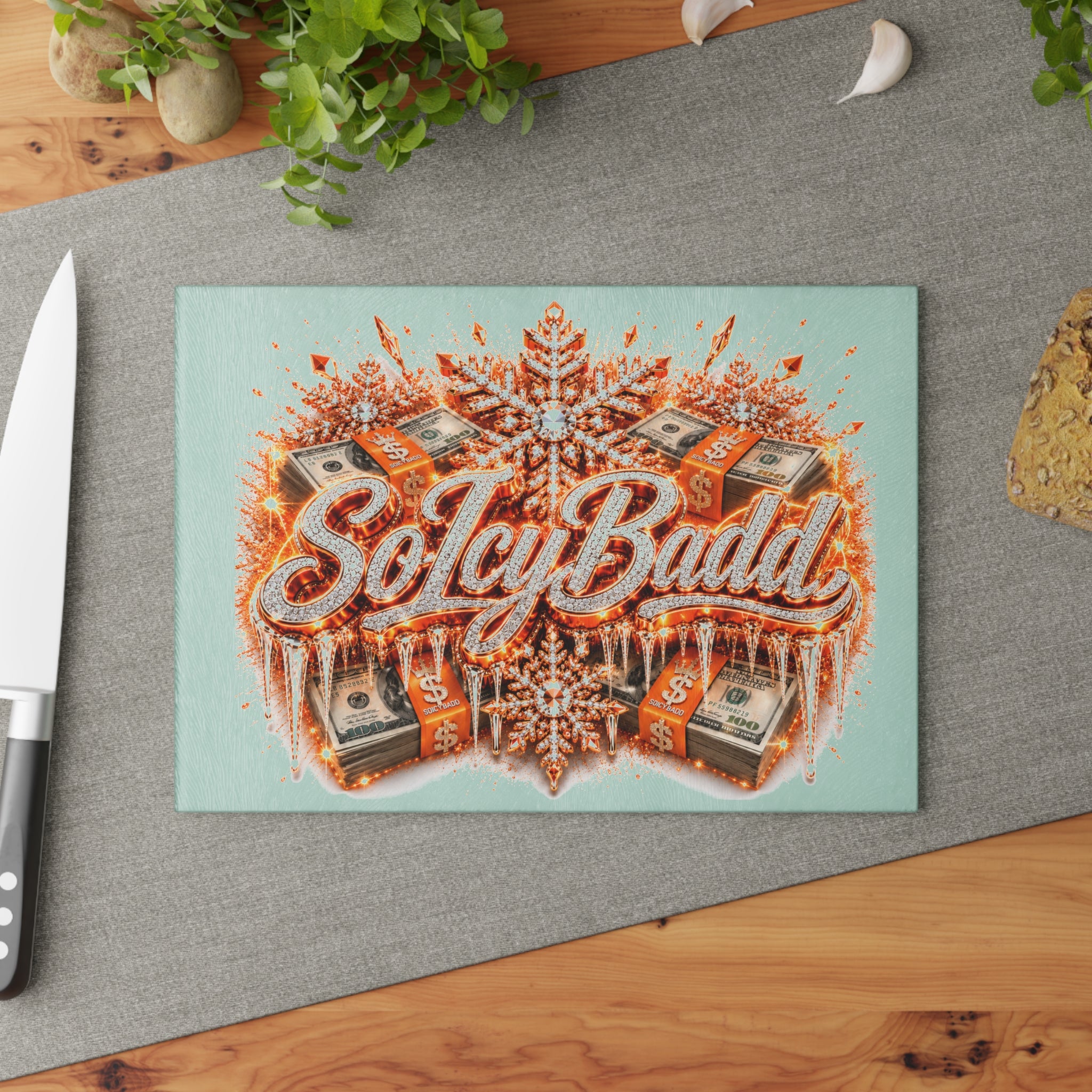 SoIcyBadd Icy Luxe Glass Cutting Board