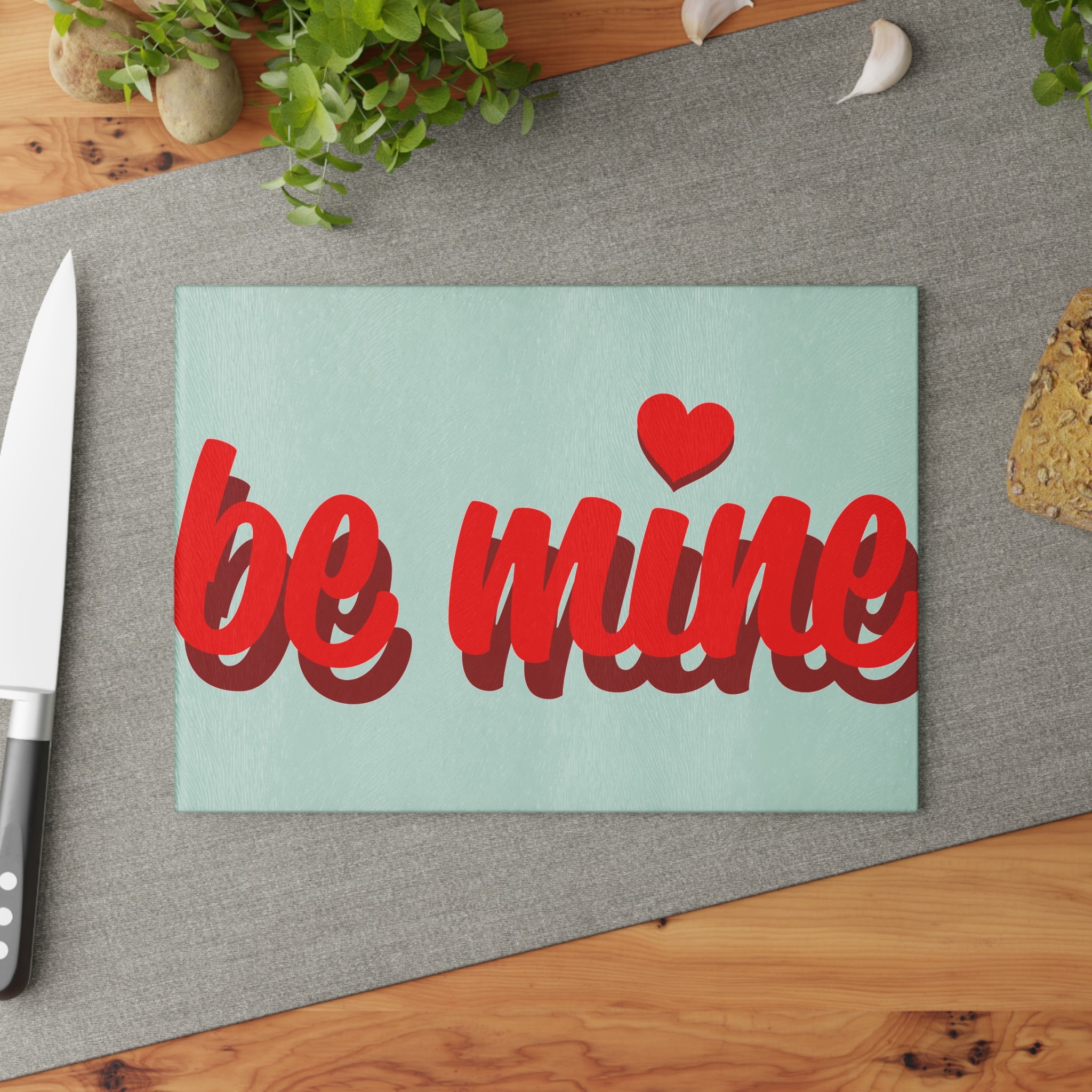 Be Mine Glass Cutting Board
